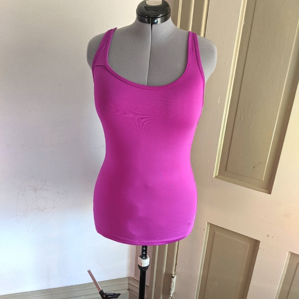 Magenta Strappy Work Out Tank